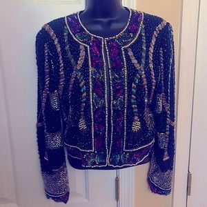 SALE PRICE DROPVintage SWEELO all sequin cropped jacket